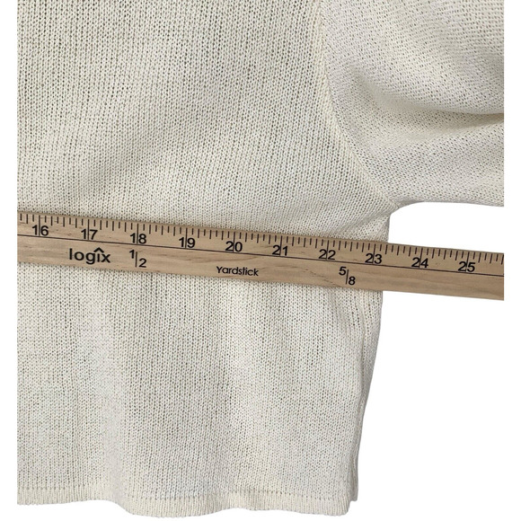 Sarah Pacino Translucent Open Back Sweater Cropped Boxy Designer Made In Italy - Picture 6 of 13